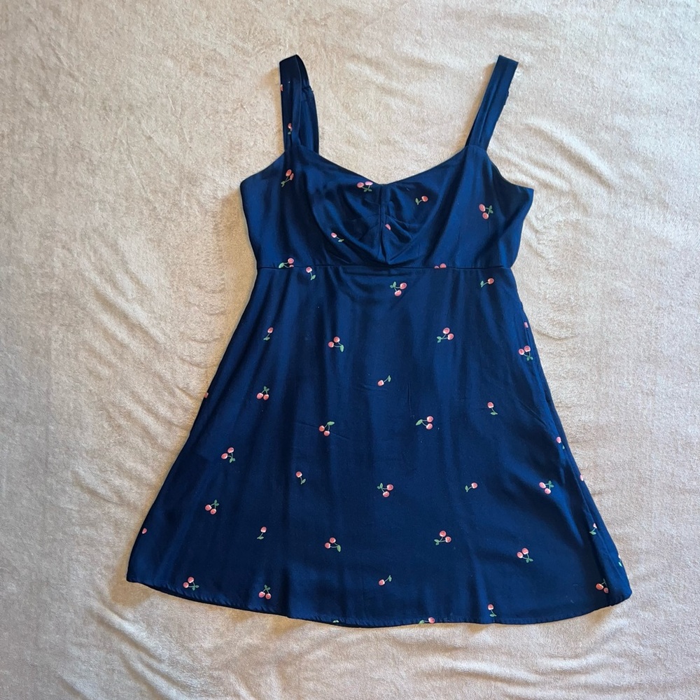 Old Navy Blue Sundress with Cherry Print